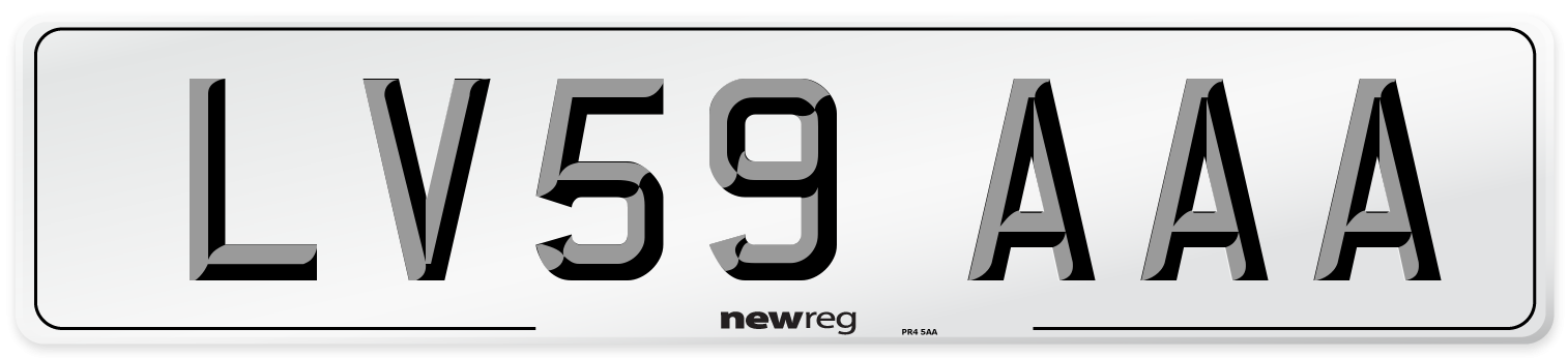 LV59 AAA Number Plate from New Reg